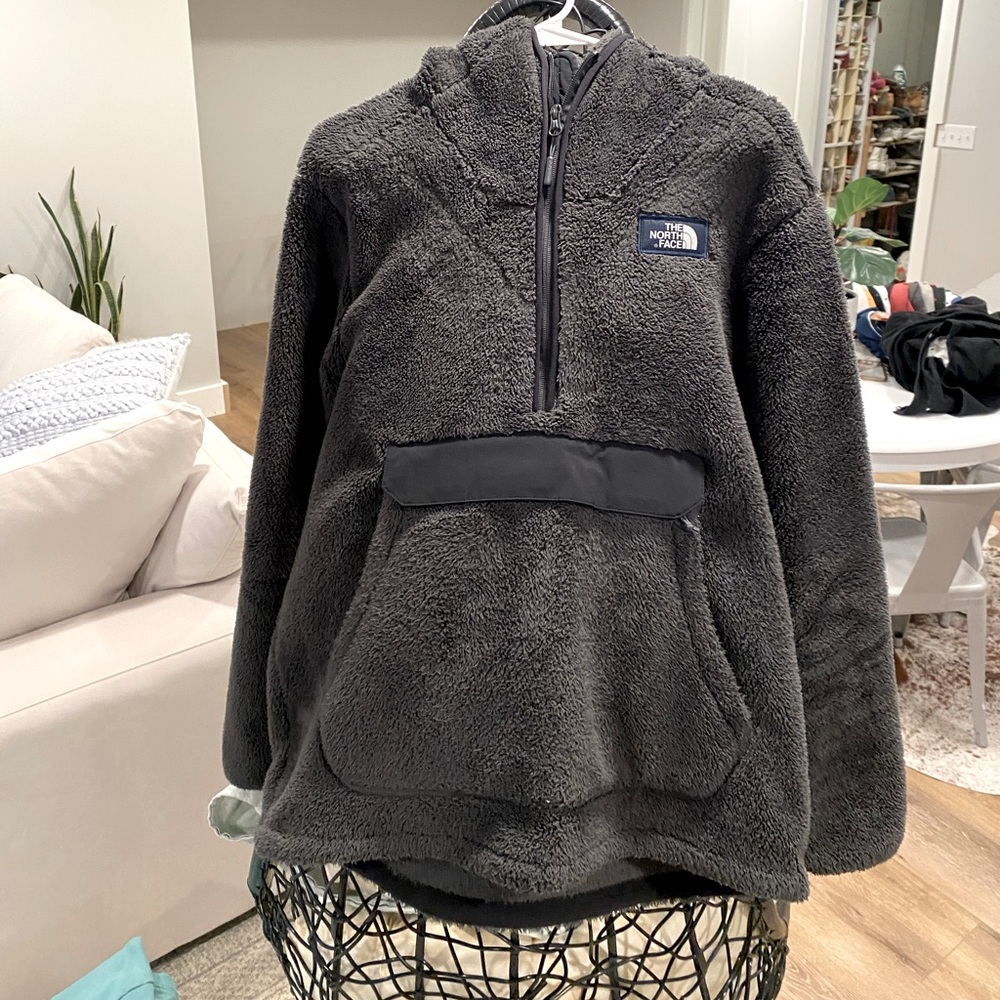 North face fuzzy hoodie